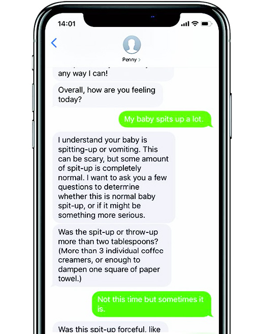 Healing at Home Messaging on Phone
